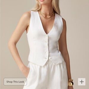 J.Crew slim-fit linen vest